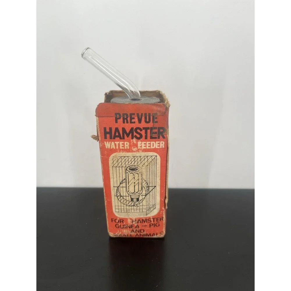 Vintage Hamster Water Feeder w/ Original Box Advertising Animals Vet Pet